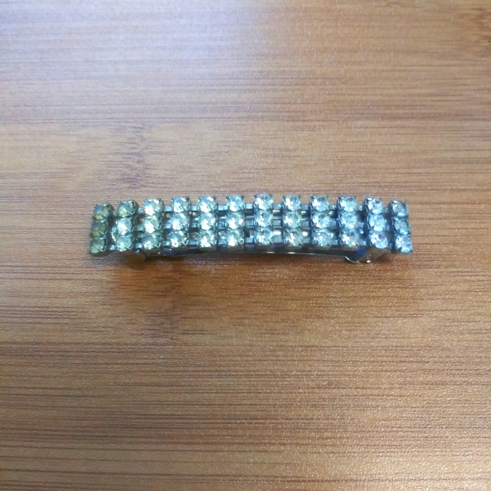 Diamond Barrette Made in France Hair Accessories Vintage Clips